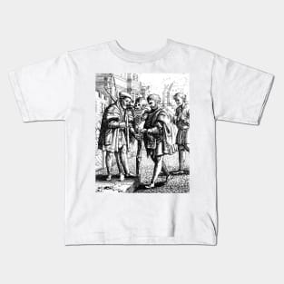 The Advocate and Death, from the Dance of Death - Wenceslaus Hollar Kids T-Shirt